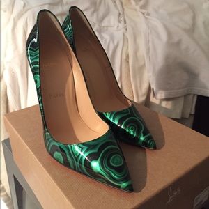 (SOLD) Green malachite Christian Louboutin
